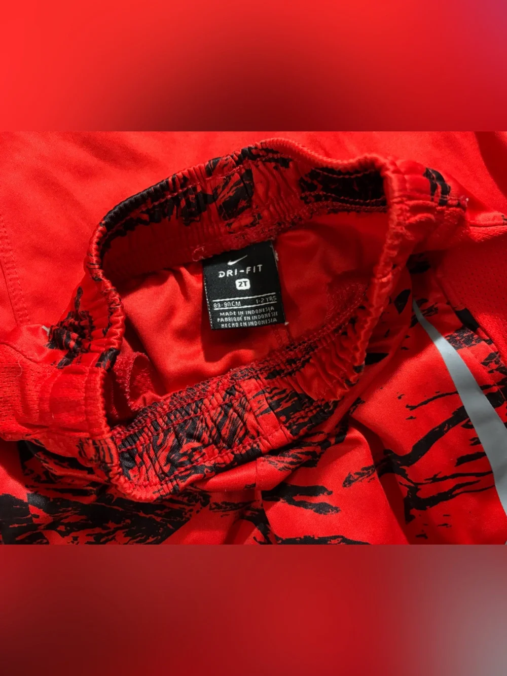 Nike Red and Black Youth Dri-FIT Tee & Printed Shorts Set - Picture 2 of 7